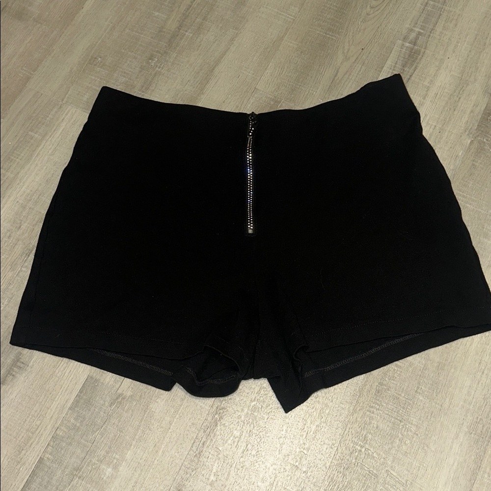 Guess Rhinestone Zipper black Shorts XL